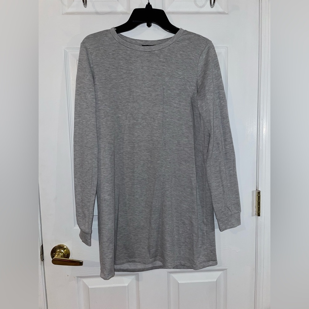 Grey sweater dress, size large brand forever 21